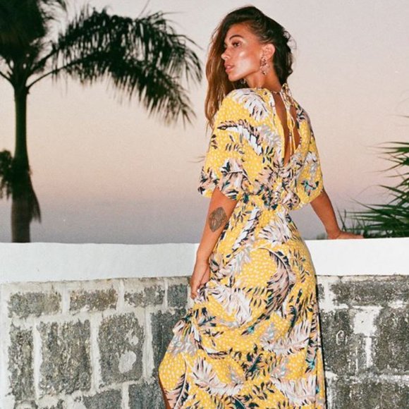 Le Salty Havana Maxi Dress Size Medium - Picture 4 of 4